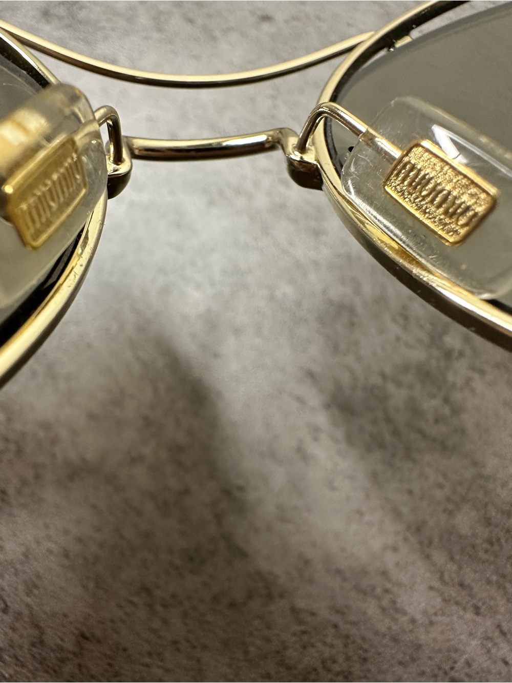 Miu Miu SMU 50S Scenique Gold Metal Oversized Round Sunglasses - Picture 7 of 9